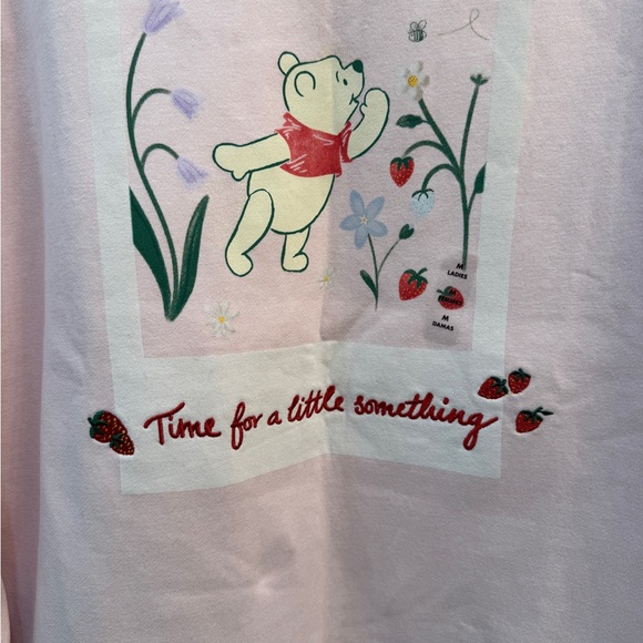 Pink Disney Winnie The Pooh Graphic Women's Sweater size M New With Tags - Picture 3 of 5